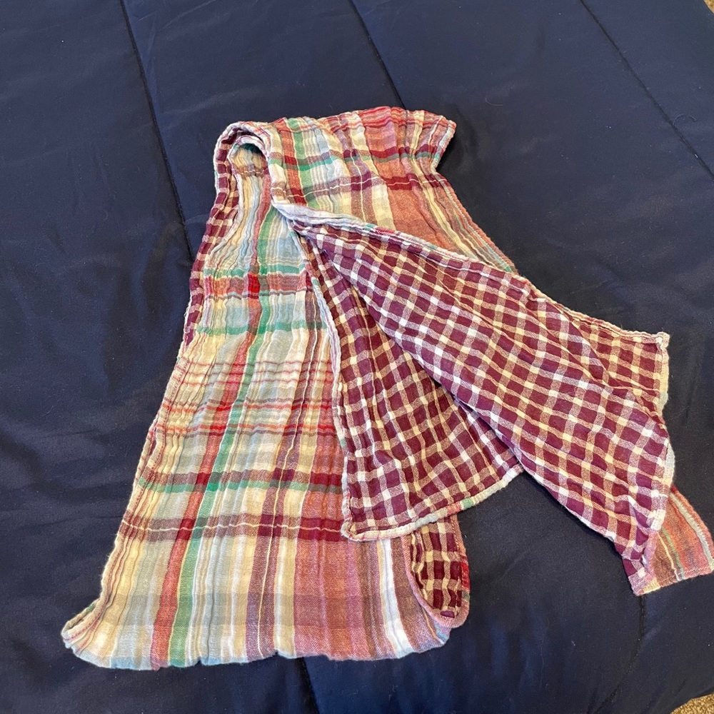 Plaid multicolored scarf